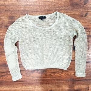 NWT Bycorpus Cropped Long Sleeve Shimmer Sweater Size Small S